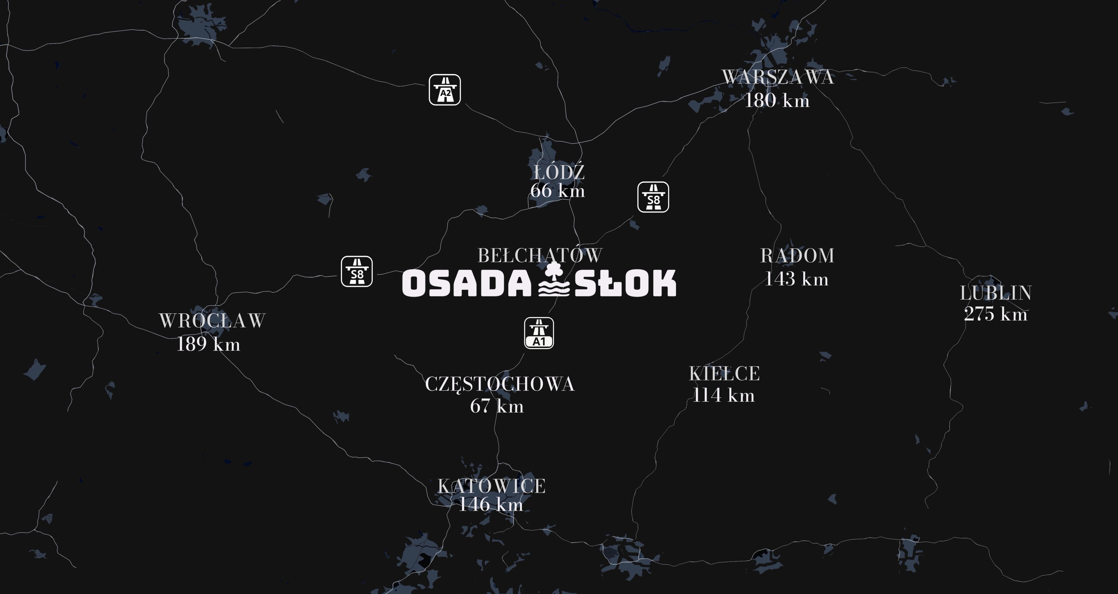 Mapa lokalizacji Osady SŁOK